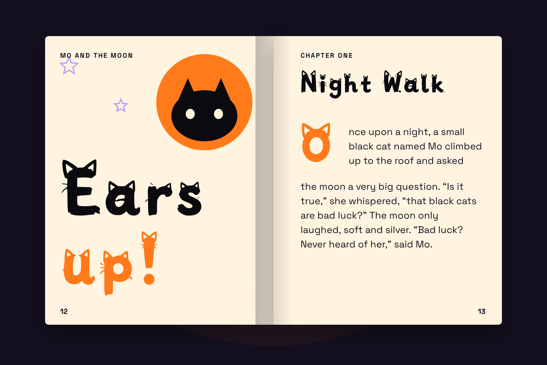Loopcar used for a book cover title in an open book mockup