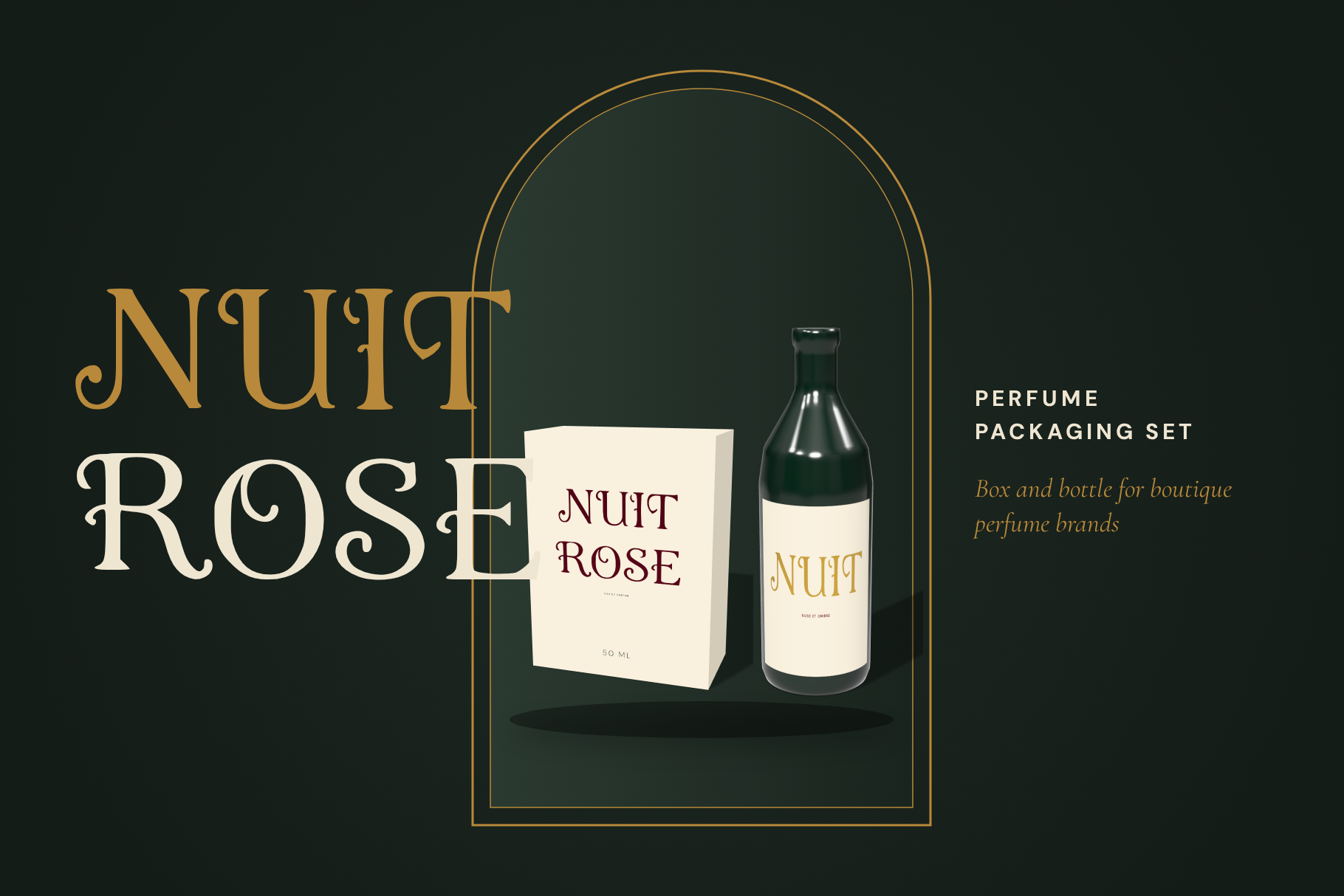 Vein Bloom used on product packaging with an ornamental Art Nouveau label