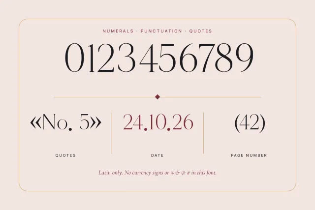 BridleRune figures 0 to 9 with guillemets around No. 5, a date and a page number in brackets