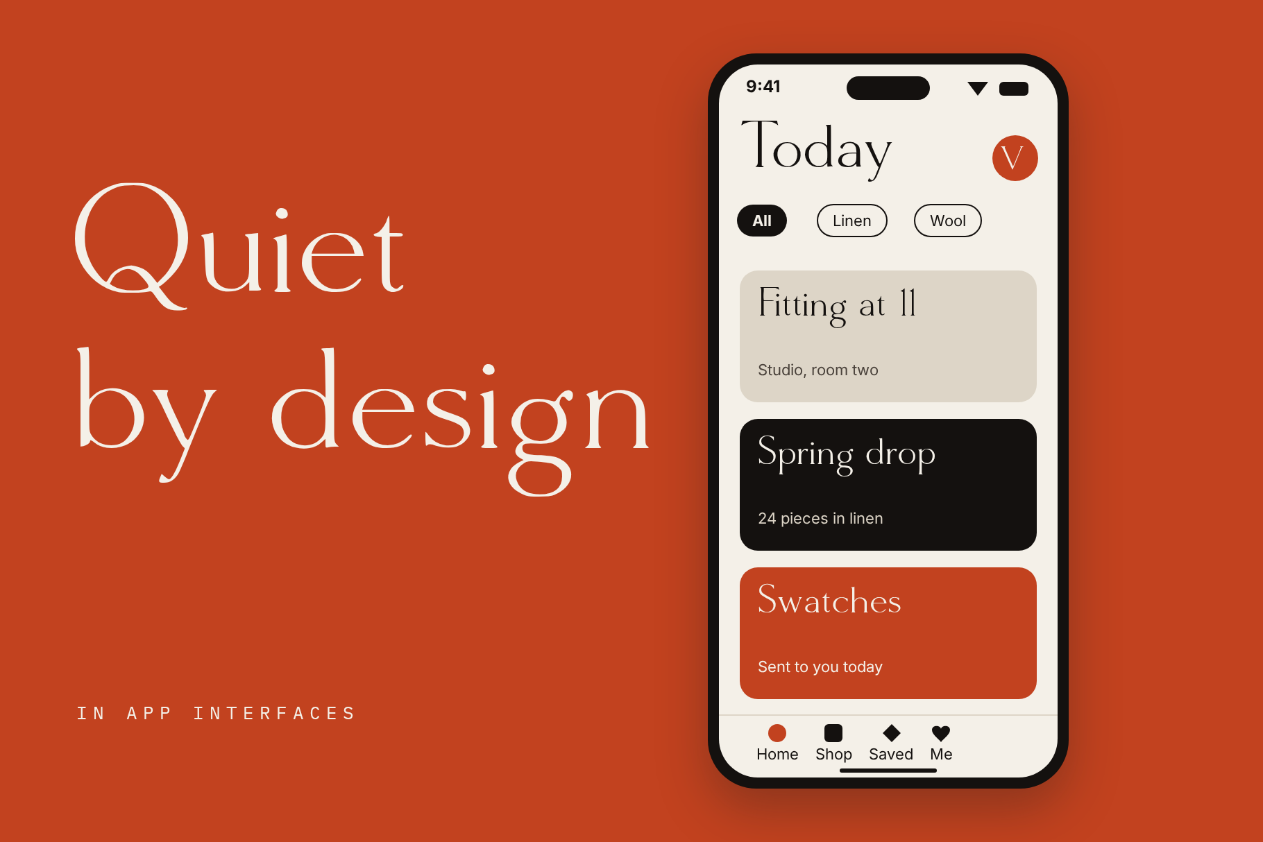 Molar Forge in a mobile app interface with cards for Fitting at 11, Spring drop and Swatches