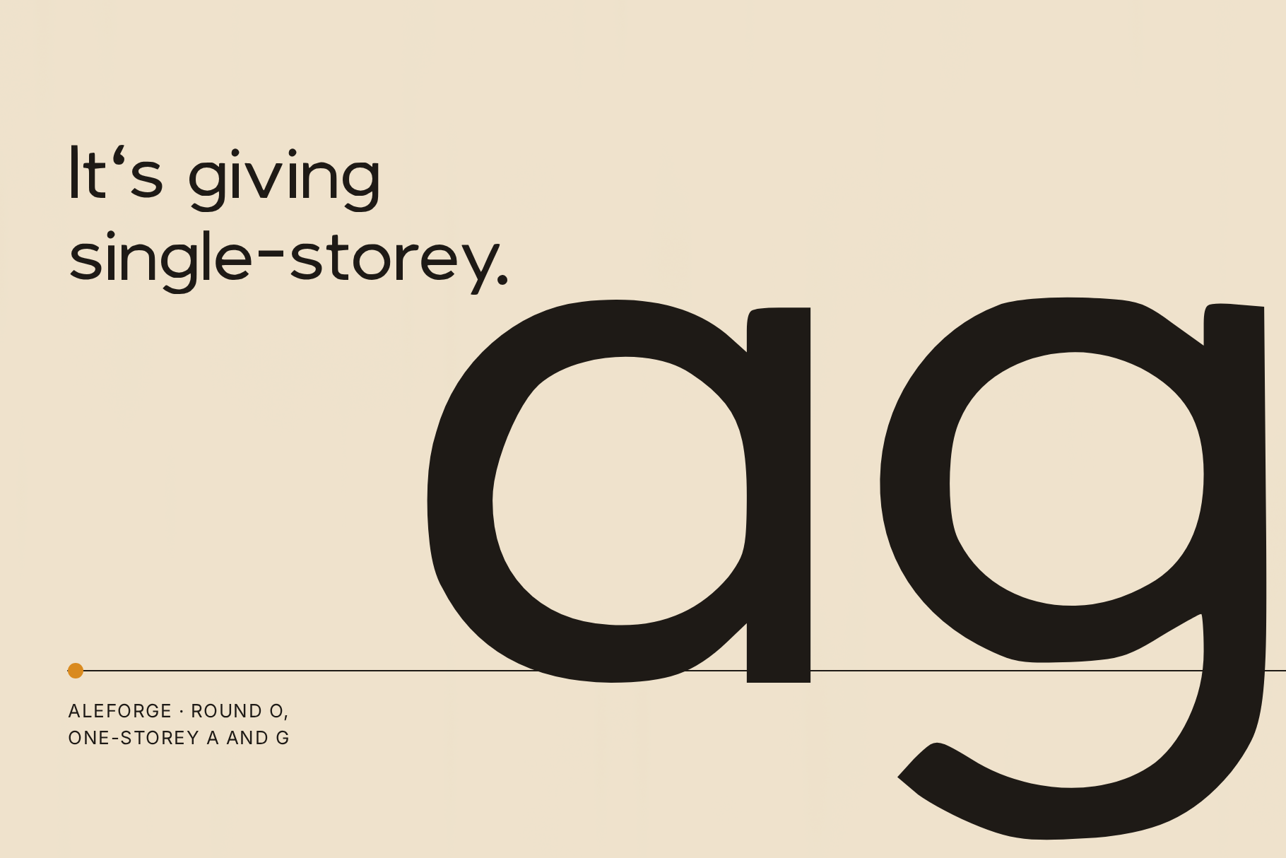 Aleforge: a e g a una pancia in corpo gigante con la scritta It's giving single-storey