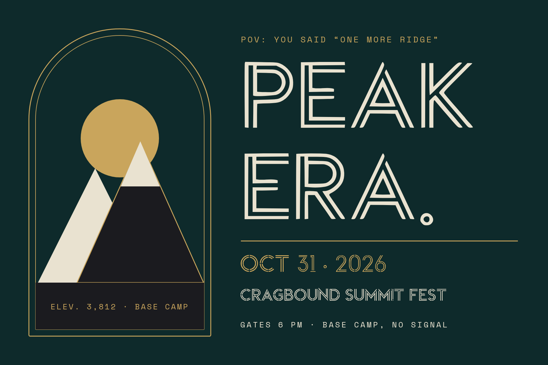 Expedition event poster set in Cragbound Summit